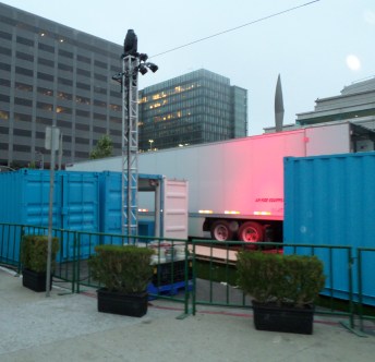 Even the SF shipping containers are blue.